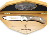 2003 Browning 109 Seki Japan RMEF Banquet LE Wood Fixed Blade Hunting Knife