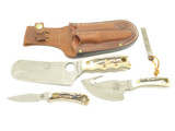 Knives of Alaska Combo Four Piece D2 Fixed Blade Hunting Knife Set & Steel