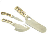Knives of Alaska Combo Four Piece D2 Fixed Blade Hunting Knife Set & Steel