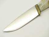 Custom Mike Mann Idaho Knife Works Scrimshaw Fixed Mountain Man Hunting Knife
