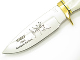 2011 Buck 192 Vanguard RMEF Custom Banquet LE Elk Cutout Fixed Hunting Knife