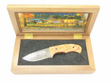 2013 Browning USA RMEF Elk Banquet LE 244/525 Hunter Damascus Fixed Blade Knife