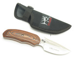 2008 Buck 480 RMEF Elk Hoof Cutout Fixed Blade Hunting Knife & Sheath