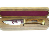 2001 Buck 192 Vanguard RMEF Custom LE Elk Cutout Fixed Hunting Knife