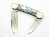 Vintage 1997 Bulldog Brand Solingen Abalone Swirl Canoe Folding Pocket Knife