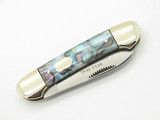 Vintage 1997 Bulldog Brand Solingen Abalone Swirl Canoe Folding Pocket Knife