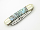 Vintage 1997 Bulldog Brand Solingen Abalone Swirl Canoe Folding Pocket Knife