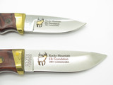 2001 Schrade PH-1 Elk RMEF Limited Fixed Blade Hunting Knife Set in Case