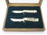2000 Kershaw Dan Harrison Elk RMEF Limited Stag Fixed Blade Hunting Knife Set