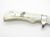 Knives of Alaska RMEF Scrimshaw Bone Limited Edition Fixed Blade Hunting Knife