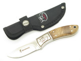 Browning 780 RMEF 6.75" Fixed Wood Stainless Hunting Knife & Sheath & Box