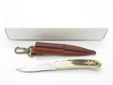 Seizo Imai Seki Custom Loveless Caper Stag & VG-10 Damascus Fixed Knife