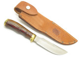 Vintage 1987-88 RHR Grand Dave Ruana Wood Handle Fixed 5" Blade Hunting Knife