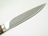 Seizo Imai Seki Custom Loveless Med. Caper Wood Handle VG-10 Damascus Fixed Knife