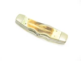 Vintage 1980s Parker Imai Seki Japan K236 Stag Folding Lockback Pocket Knife - E