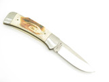 Vintage 1980s Parker Imai Seki Japan K538 Stag Folding Lockback Pocket Knife - C