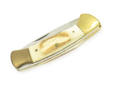 Vintage 80s Standing Stone Parker Imai Seki Japan Stag Lockback Pocket Knife - B