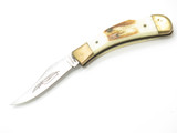 Vintage 1980s Parker Imai Seki Japan K542 Stag Folding Lockback Pocket Knife - C