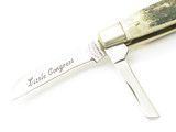 Vintage 1980s Parker Imai Seki Japan K298 Little Congress Stag Folding Knife - C