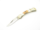 Vintage 1980s Parker Imai Seki Japan K74 Stag Folding Lockback Pocket Knife - E