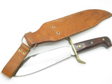 Vintage 1970s Western USA W49 Fixed Blade Survival Bowie Knife & Sheath