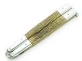 Vintage WWII Era Filipino Balisong 6" Folder Stag Handle Brass Folding Butterfly Knife