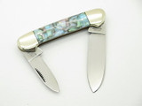 Vtg 1997 Bulldog Brand Solingen Abalone Swirl Canoe Folding Pocket Knife