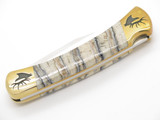 Custom Brian Yellowhorse Buck 110 Elk Scene Lockback Folding Hunter Knife