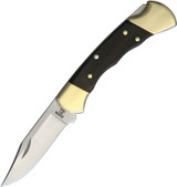 Buck 112 Ranger Finger Grooved 420HC Macassar Ebony Dymondwood Lockback Folding Pocket Knife