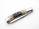 Vtg Parker Eagle Seki Japan 2 Blade Stag Trapper Folding Pocket Knife