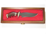 Buck Custom 904 Jeff Leggerton Ironwood Sub Hilt Bowie Black Fixed Blade Knife