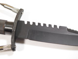 Vtg Imax Master Seizo Imai Seki Japan Black 12.6" Fixed Bowie Survival Knife