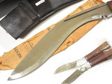 Vintage 1970s India Kukri Gurkha Bolo Machete Survival Fixed Blade Knife