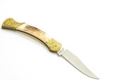 Vintage 1980s Parker Imai Seki Japan K74-B Jigged Bone Folding Lockback Knife