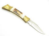 Vintage 1980s Parker Imai Seki Japan K267-B Stag 5" Folding Hunter Knife