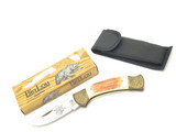 Vintage 80s Parker Imai Seki Japan K115-B Jigged Bone 4.62" Folding Hunter Knife