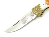Vintage 80s Parker Imai Seki Japan K115-D Jigged Bone 4.62" Folding Hunter Knife