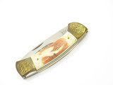 Vintage 1980s Parker Imai Seki Japan K115-C Stag 4.62" Folding Hunter Knife