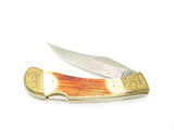 Vintage 1980s Parker Imai Seki Japan K540 Jigged Bone 5" Folding Hunter Knife