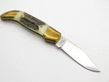 Vtg 1980s Parker Seki Japan Stag Mini Folding Hunter Clasp Pocket Knife