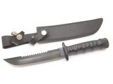 Vtg '80s Seizo Imai Seki Japan Parker Prototype Black Tanto Fixed Survival Knife
