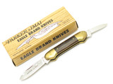 Vintage 1980s Parker Imai Seki Japan 3" Wood Brass Kayak Folding Pocket Knife