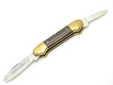 Vintage 1980s Parker Imai Seki Japan 3" Wood Brass Kayak Folding Pocket Knife
