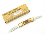 Vintage 1980s Parker Imai Seki Japan 3" S-M Bone Canoe Folding Pocket Knife