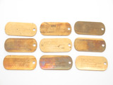 Vintage 1980s Buck Knife Brass Japan Import Tag Key Chain Fob Dog Tag