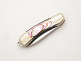 Vintage '80s Seki Japan Miniature Keychain Mini Jewelry Paua Shell Folding Knife