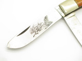 Vintage 1980s Parker Imai Seki Japan The Trapper 4.5" Cow Bone Folding Knife