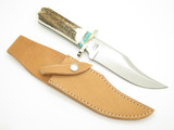 Custom LE #1 RRR Leroy Remer Schrade Bowie Knife Elk Stag Fixed Hunting Knife
