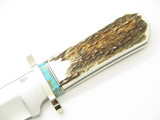 Custom LE #1 RRR Leroy Remer Schrade Bowie Knife Elk Stag Fixed Hunting Knife