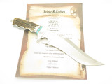 Custom RRR Leroy Remer RRR Sub Hilt Aluminum Guard Elk Stag Fixed Bowie Knife